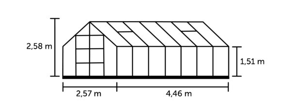 Tuinkas Magnum 148 klassiek groen 3 mm veiligheidsglas - Afbeelding 3