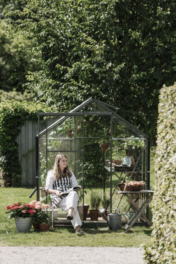 Tuinkas Kate III groengrijs 3 mm veiligheidsglas