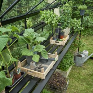 Kweektafel Birdlip 48, geintegreerd, zwart