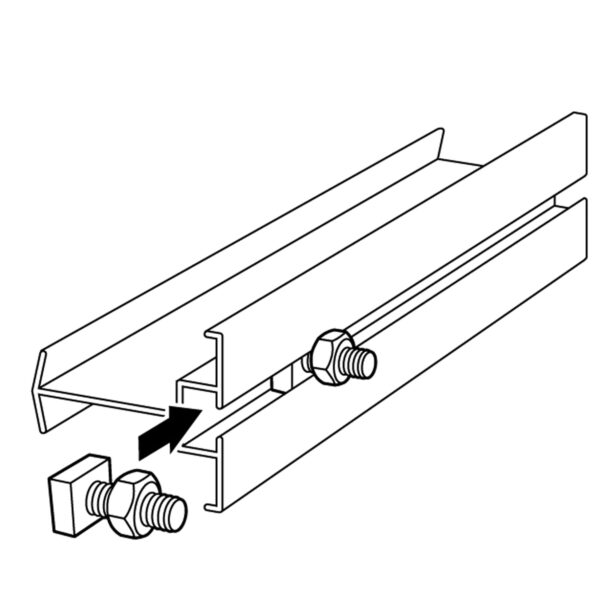 Inox bout + moer - 10x - Afbeelding 2