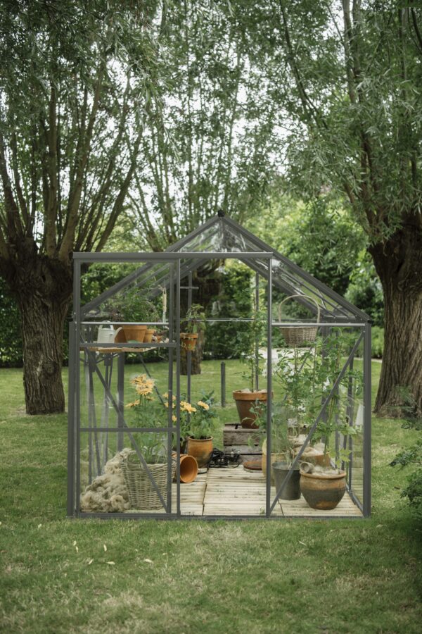 Tuinkas Kate II Full Options groengrijs 3 mm veiligheidsglas - Afbeelding 2