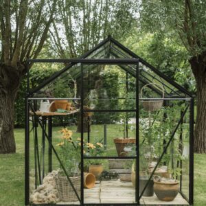 Tuinkas Kate V Full Options zwart 3 mm veiligheidsglas