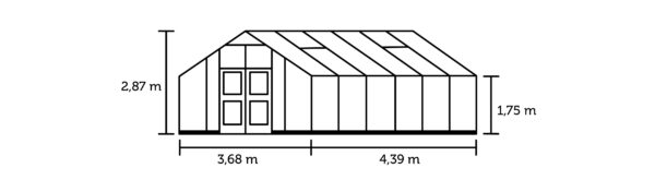 Tuinkas Gartner 16,2 antraciet 3 mm veiligheidsglas - Afbeelding 3