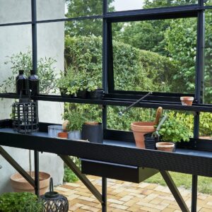 Kweektafel 213 x 52 cm lade zwart