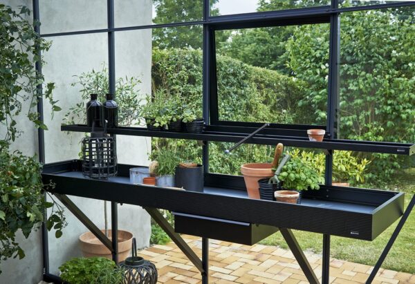 Kweektafel 213 x 52 cm lade zwart