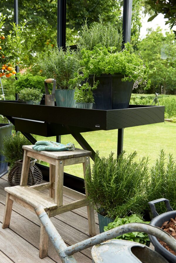 Kweektafel 213 x 52 cm lade zwart - Afbeelding 3