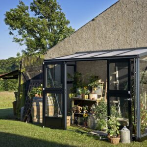 Muurkas Veranda 4,4 antraciet 3 mm veiligheidsglas + 10 mm polycarbonaat