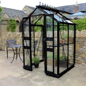 Tuinkas Birdlip 44 zwart 3 mm veiligheidsglas