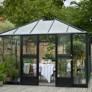 Tuinkamer Oase 13,5 antraciet 3 mm veiligheidsglas