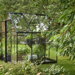 Tuinkas Qube 66 zwart 3 mm veiligheidsglas