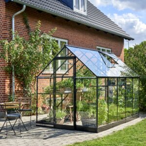 Tuinkas Qube 610 zwart 3 mm veiligheidsglas