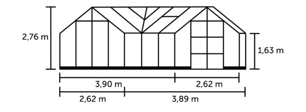 Tuinkamer Garden Room 12,9 zwart 3 mm veiligheidsglas - Afbeelding 3