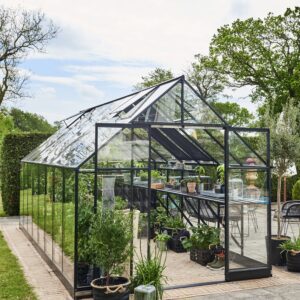 Tuinkas Qube 816 zwart 3 mm veiligheidsglas
