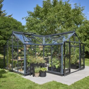 Tuinkamer Orangeri 21,5 antraciet 3 mm veiligheidsglas