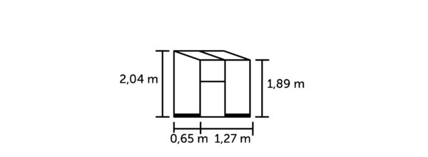 Muurkas Qube Lean-to 24 zwart 3 mm veiligheidsglas - Afbeelding 3