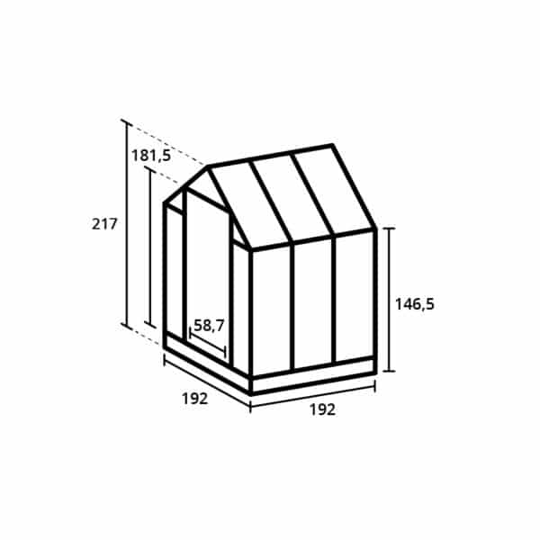 Tuinkas Kate I Full Options zwart 3 mm veiligheidsglas - Afbeelding 3